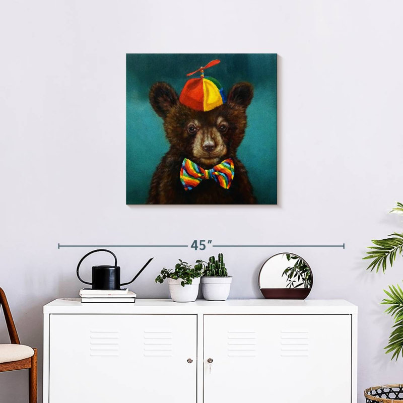 Rainbow Baby Bear, 24" H x 24" W