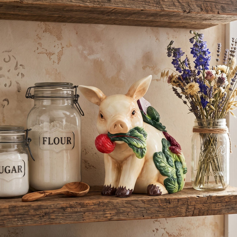 Fitz and Floyd Country Farm Cookie Jar
