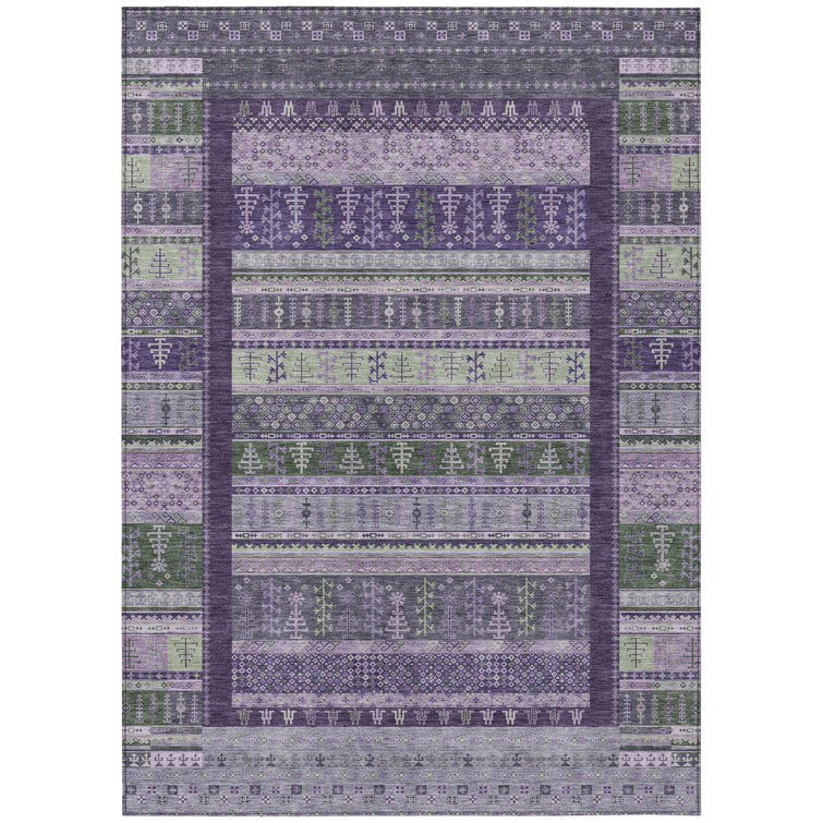 Machine Washable Indoor/Outdoor Meredith ACN2160 Striped Rug