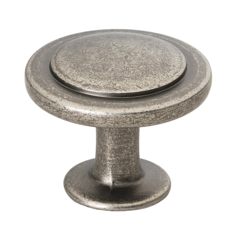 Poignée champignon 1 1/4 po de diamètre, Nickel patiné
