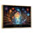 Toile avec cadre flottant or