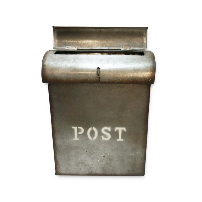 Emily Rustic Metal Lockable Wall Mounted Mailbox