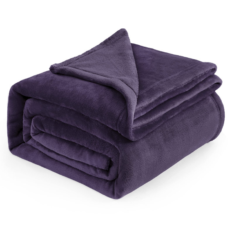 Couvertures douillettes et douillettes pour lit, canapé, canapé, voyage, camping, Mauve, L 108 po x L 90 po