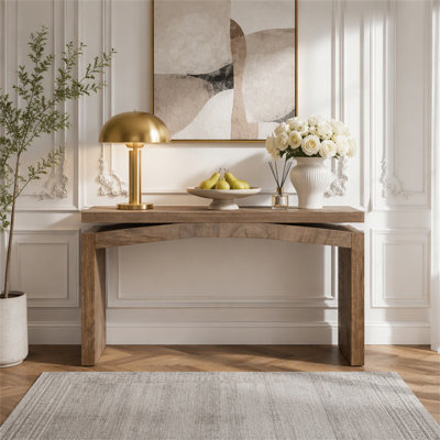Console 63 po pour vestibule, canapé en bois d'ingénierie Farmhouse