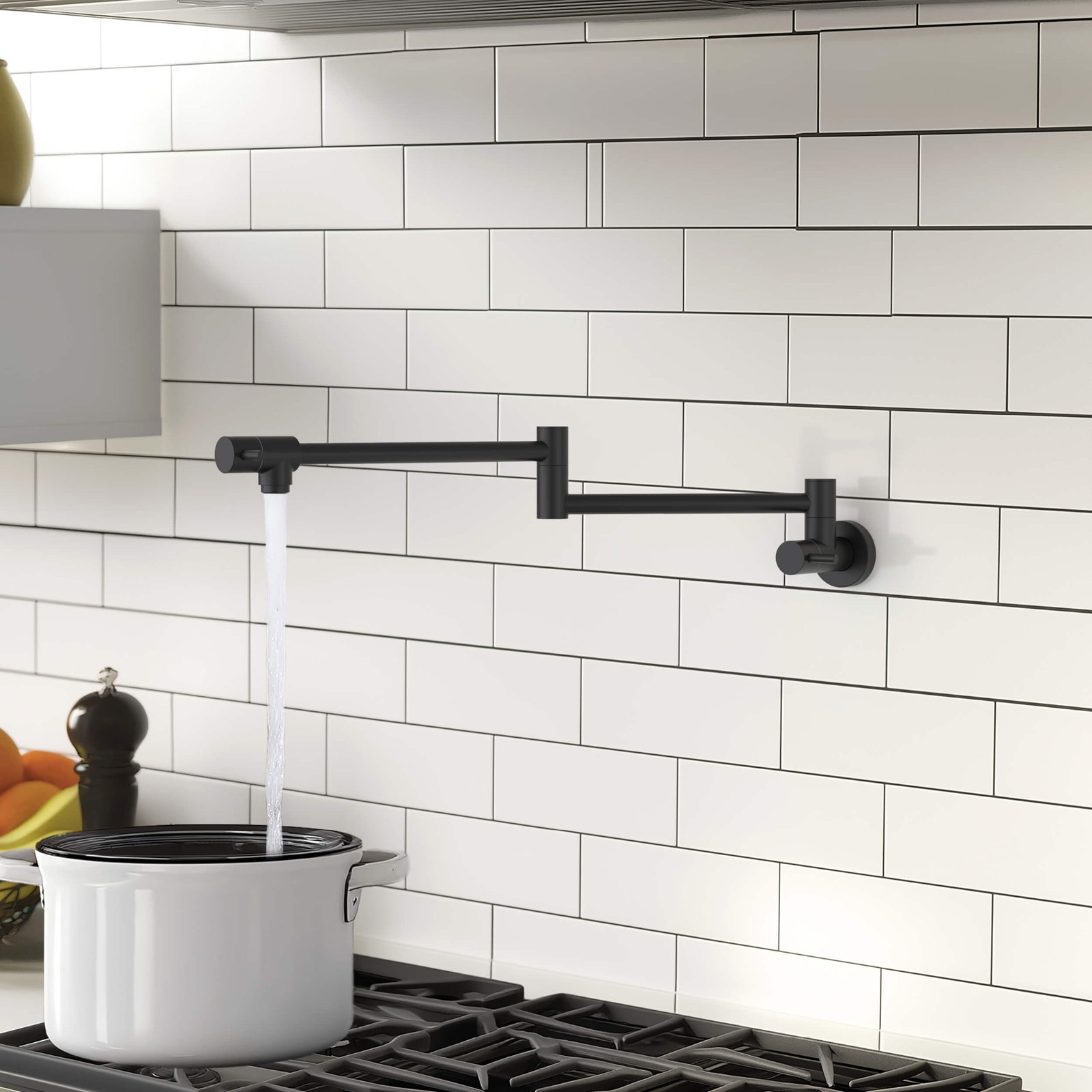 Kitchen Pot Filler Faucet, Matte Black