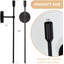 Longs bougeoirs muraux noirs, ensemble de 2