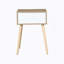Table de bout blanche avec 1 tiroir et armoire de rangement Mid-Century