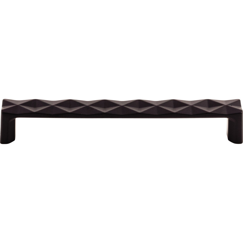 Quilted 3 3/4" Center to Center Bar pull, Black, 6 5/16" Center to Center