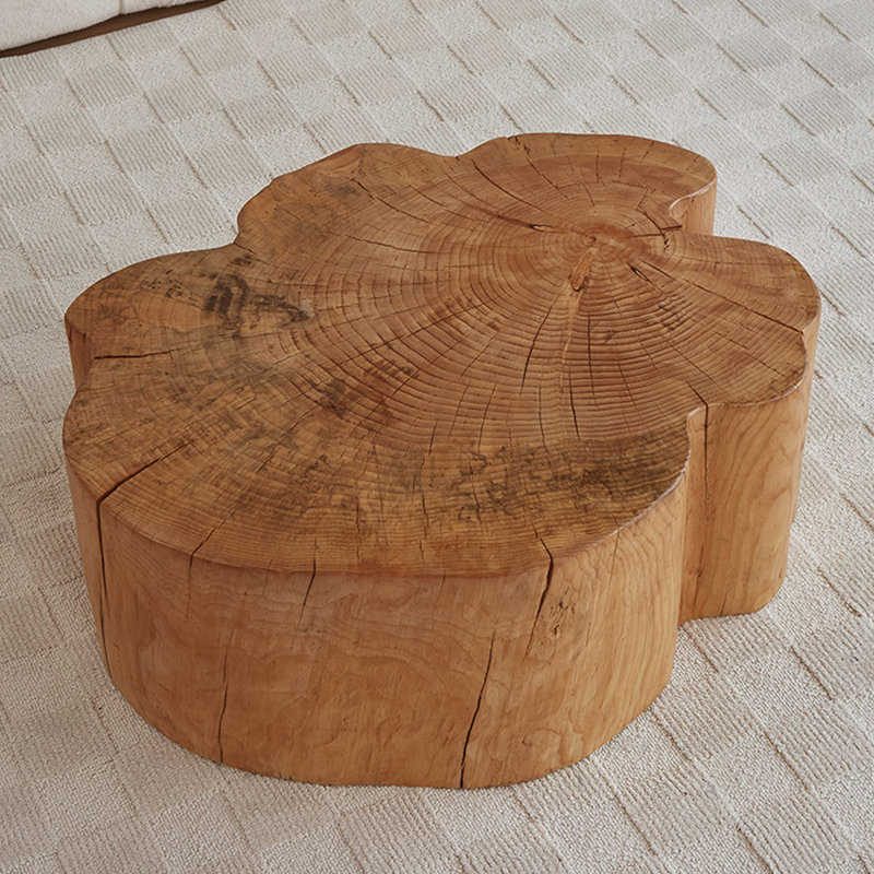 Nordic style simple coffee table, 13.8" H x 35" L x 31.5" W, Brown