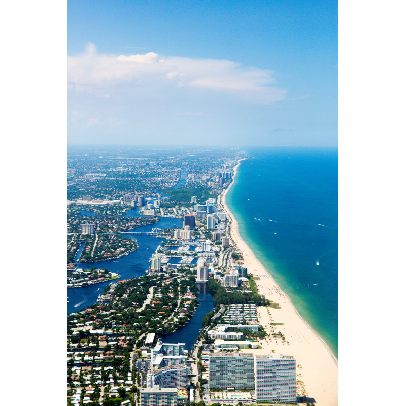 Aerial View Of Fort Lauderdale by JodiJacobson - Wrapped Canvas Print, 76cm H x 51cm W x 3.8cm D