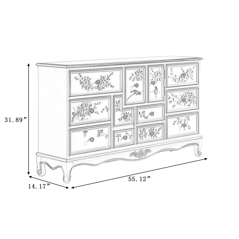 Retro Solid Manufactured Wood Accent Cabinet