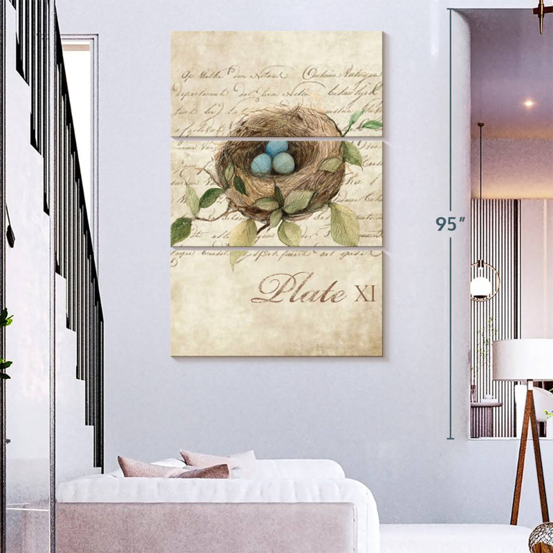 Brampt Bird Nest Study, 74" H x 48" W