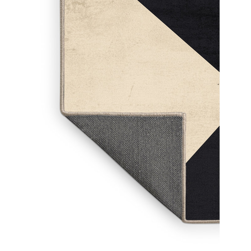 Soft Plush Duren War Hammer Industrial Brick Area Rug in Beige – Beige Binding, 5x8