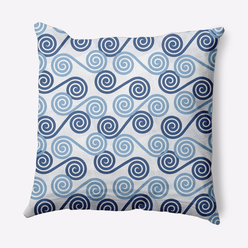 Housse et insert de coussin carré Intercoastal Waterway Rip Curl, Bleu, H 18 po x l 18 po
