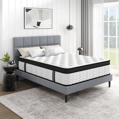 12 Inch Medium Firm Hybrid Memory Foam & Individual Pocket Spring Mattress, Certipur-us Certified Mattress In A Box 