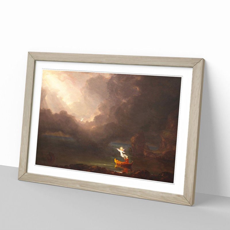 The Voyage of Life Old Age by Thomas Cole - Picture Frame Painting, Oak, 48cm H x 65cm W x 2cm D