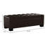Banc contemporain - brun. Pour un look tendance. Coussins intérieurs spacieux, couvertures et fournitures pour animaux. Charnière pressurisée à ouverture facile. Assemblage requis. Supports élégants de 50,75 po x 20 po et 17 po
