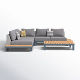 Opia Teak 4 - Person Patio Conversation Sets with Cushions