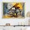 «Yellow and Blue Piano Jazzed Keys» - musique, art mural piano