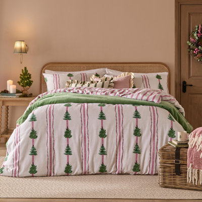 Spruce Stripe Cotton Striped Duvet Cover Set