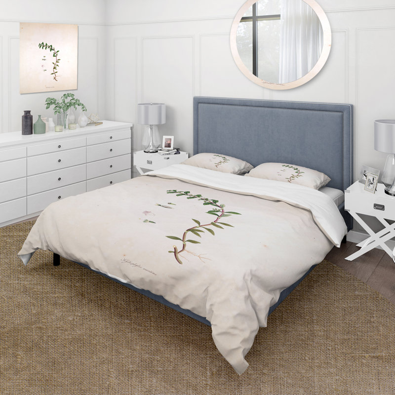 Vintage London Plants II - Ensemble de housse de couette Farmhouse - Microfibre de polyester