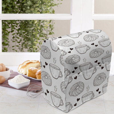 Housse pour batteur sur socle gris anthracite / blanc East Urban Home