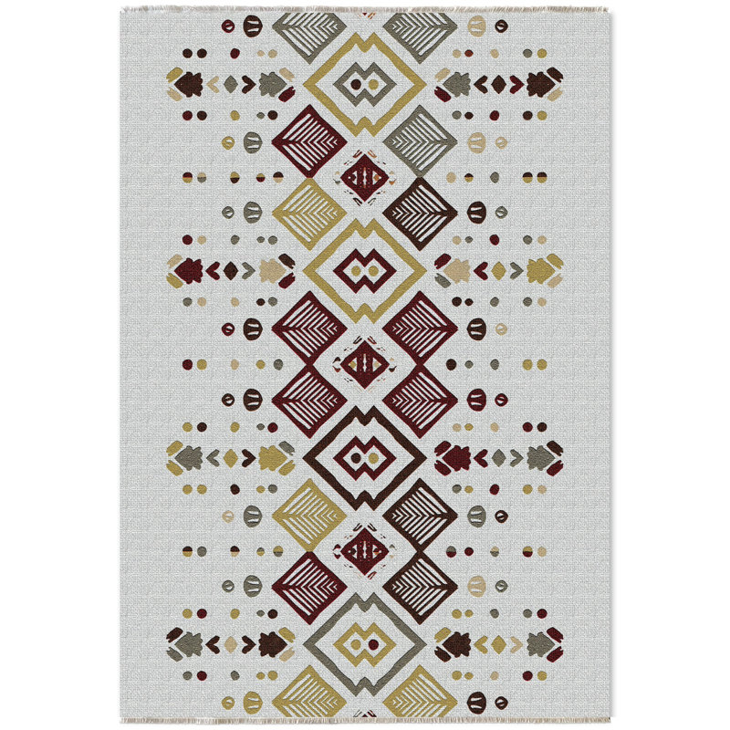 Tapis rectangulaire Voshon avec envers antidérapant, Rectangle 5 pi 3 po x 7 pi 7 po