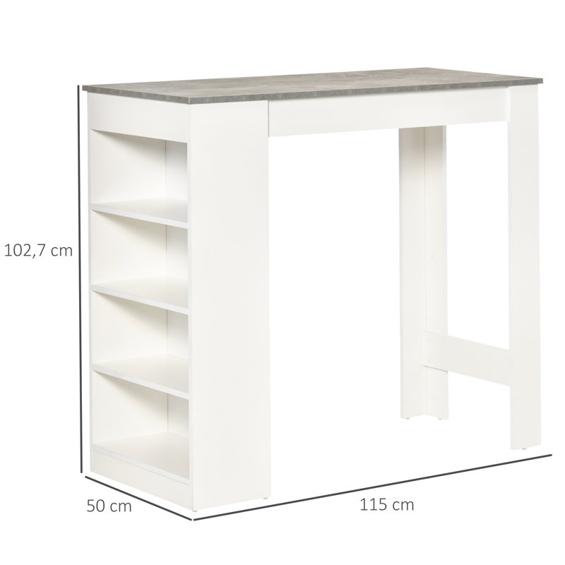 Fiorot Bar Table, Grey/White