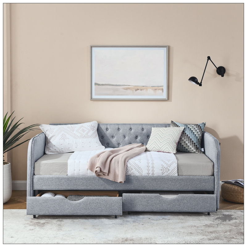 Lit pour chambre à coucher, Gris foncé