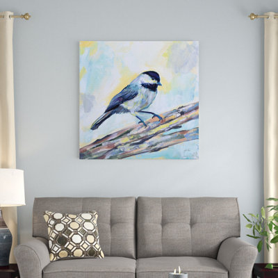 Chickadee par Jeanette Vertentes - reproduction d'art sur toile tendue