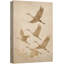 «Serene Beige Crane Group Soaring in Harmony», reproduction d'art sur toile encadrée-120783877-120783875