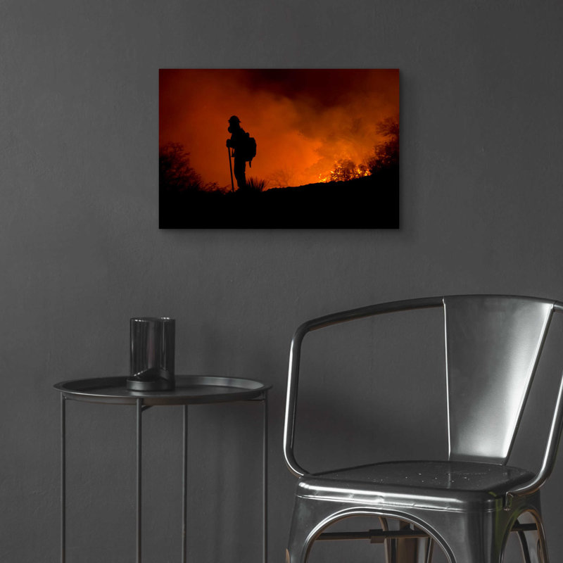 «Hold Line» par Thomas Haney, H 16 po x l 24 po x P 0,2 po