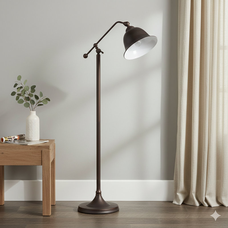Lampe sur pied en bronze foncé