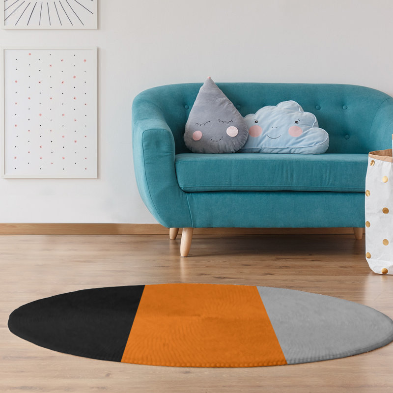 Chenille Indoor Rug, Round 5'