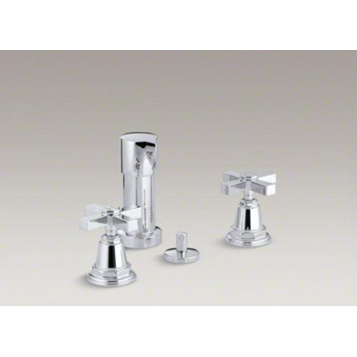 Pinstripe Pure Vertical Spray Bidet Faucet with Cross Handles