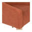 Elvie Linen Sloped Track Arm Dining Chair in Burnt Orange