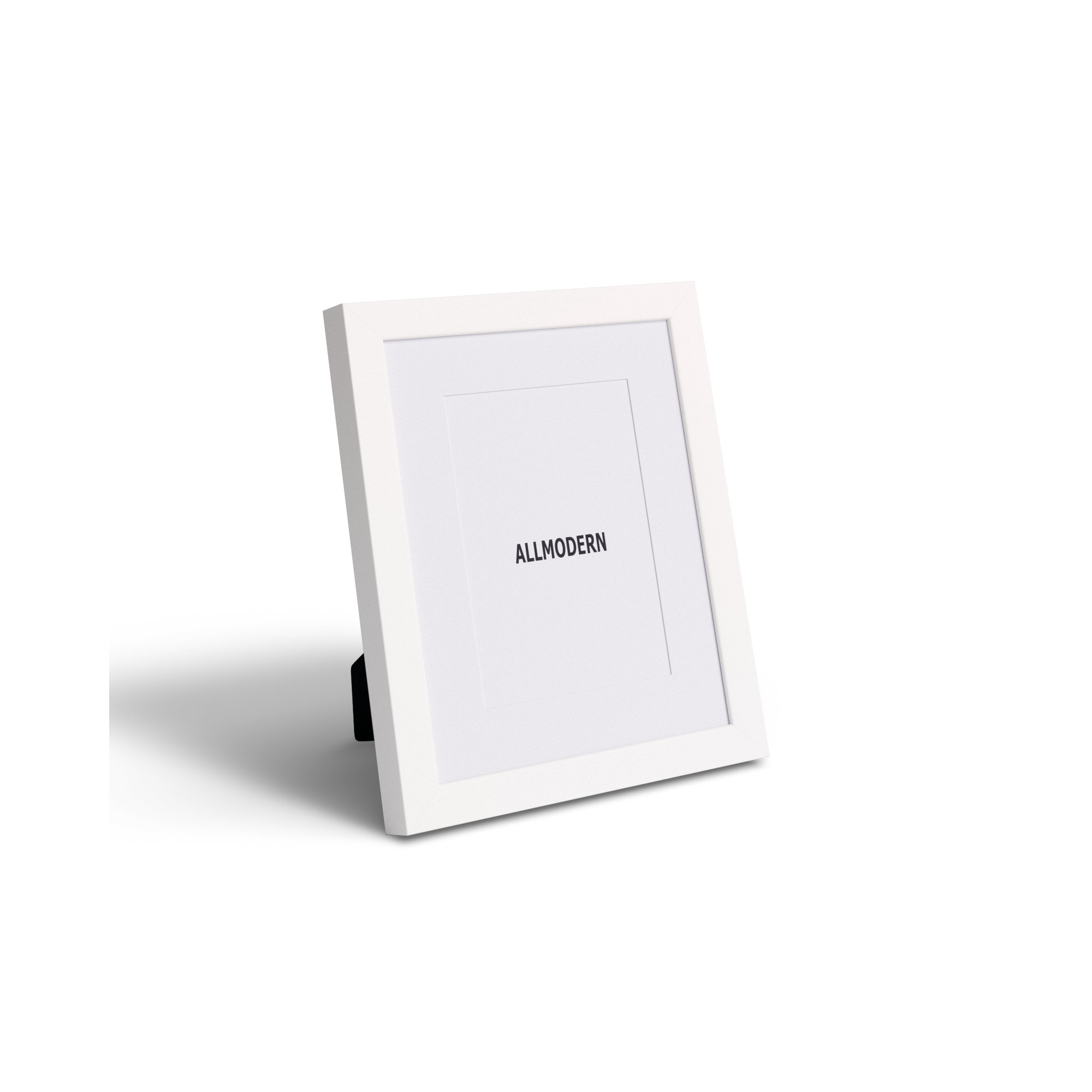 Capullo Wood Matte Picture Frame with Mat, White, 5" x 7"