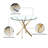 36" Round Tempered Glass Dining Table With Stainless Steel Legs-1016284228