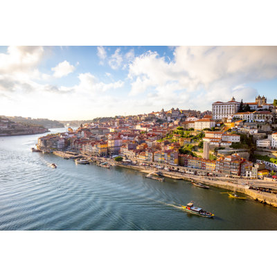 View To Porto Over River Douro - Wrapped Canvas Print