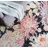 Delman Hand Tufted Wool/Cotton Floral Rug in Red/Charcoal-298101375