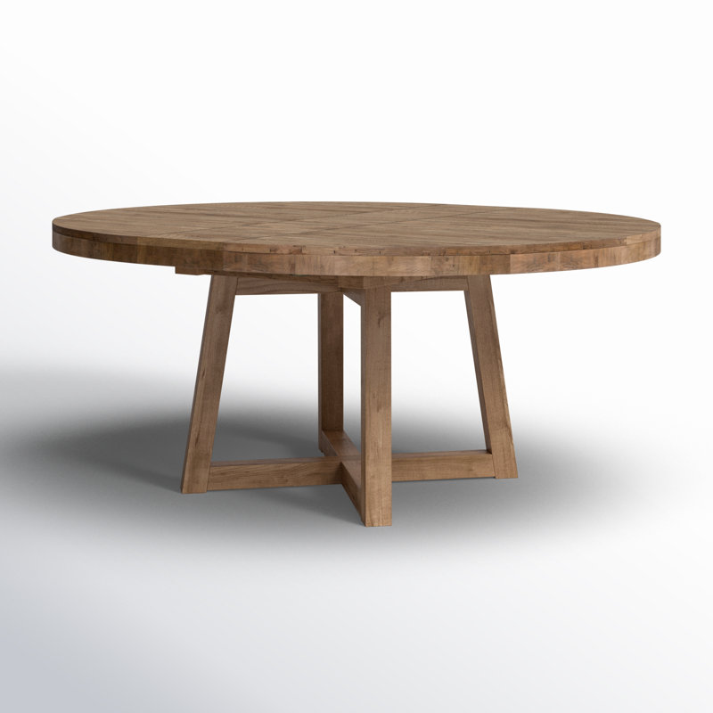 Eberwin Round Pine Wood Dining Table