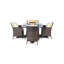 Parham 4 - Person Wicker Patio Dining Set with Square Table , Cushions Included-1168383222-1168383223