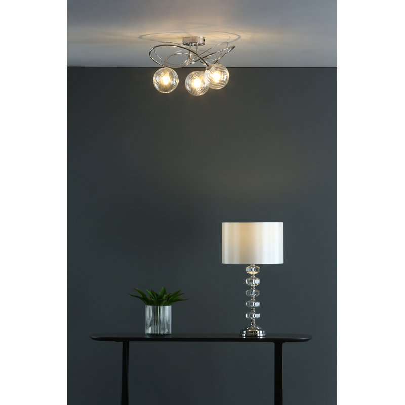 Hegland Glass Semi Flush Mount
