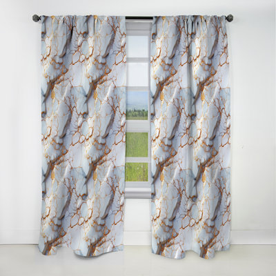 Gold Timeless Marble Classic Delights I - Abstract Marble Marble Blackout Curtain - 1 Panels
