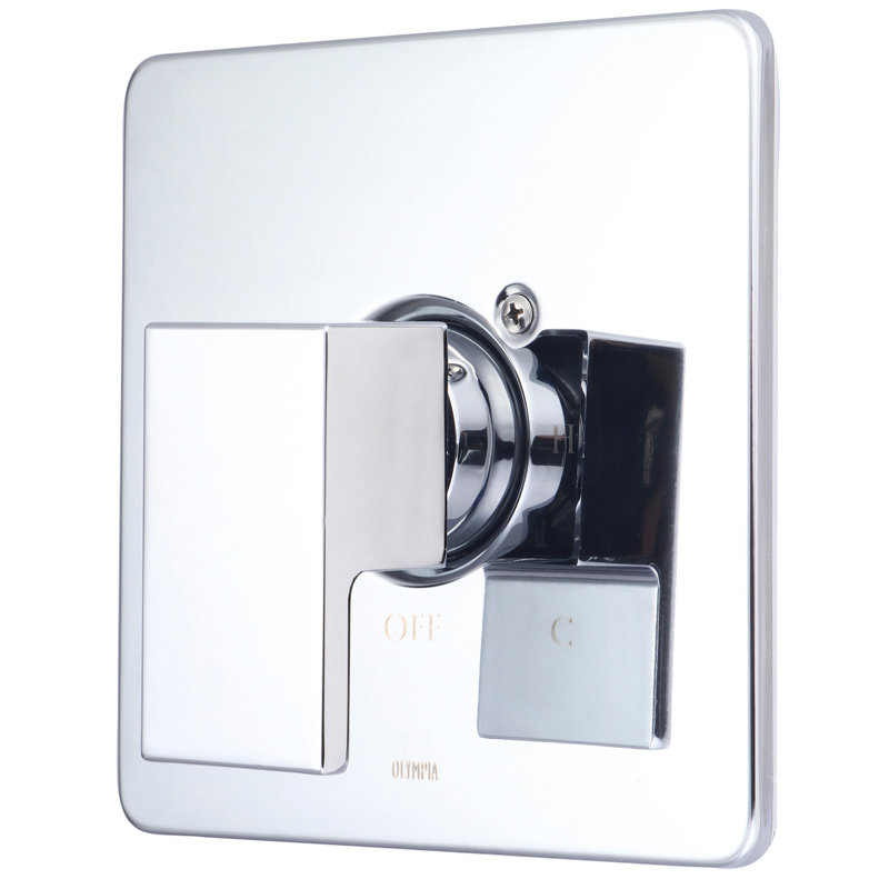 Mod Single Handle Valve Trim Set, Polished Chrome
