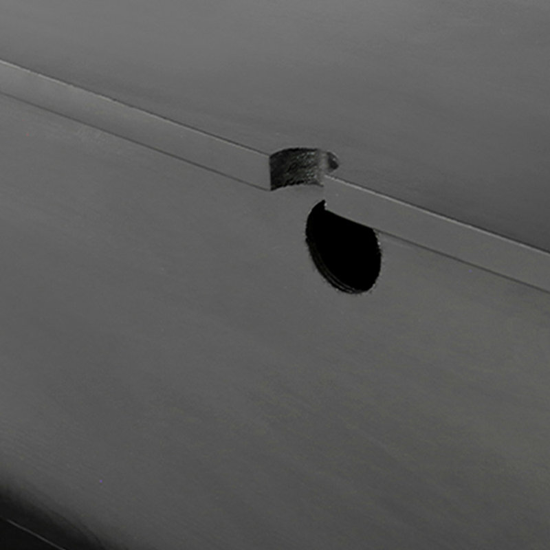 Meuble télé de luxe noir clair, 70.87"