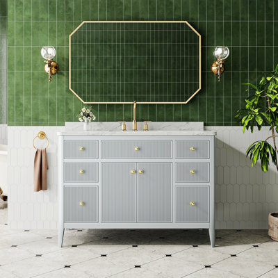 Meuble-lavabo autoportant avec lavabo simple