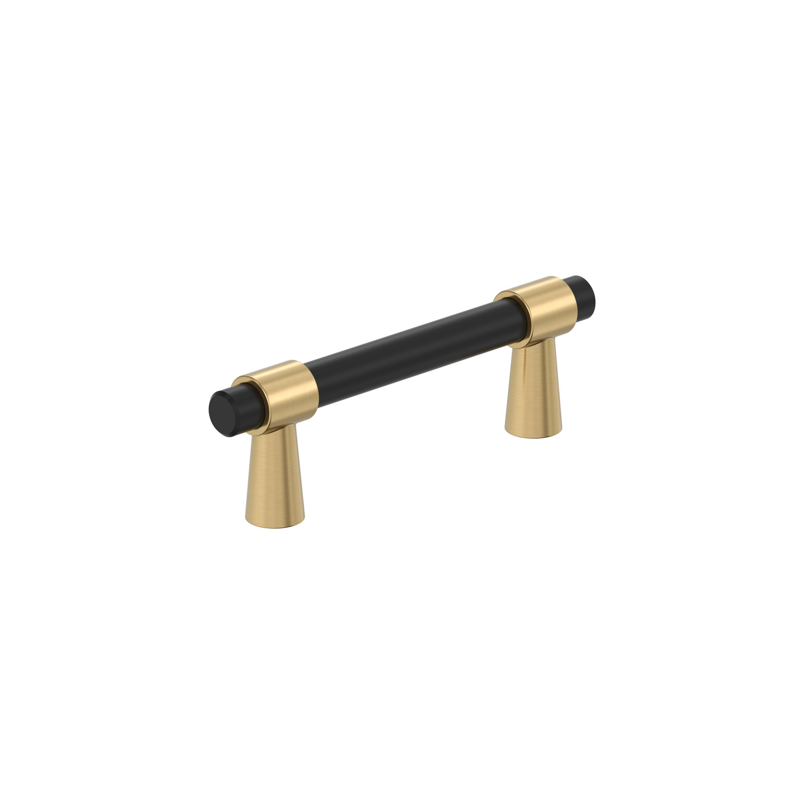Mergence Bar Cabinet Pull, Matte Black/Champagne Bronze, 3"