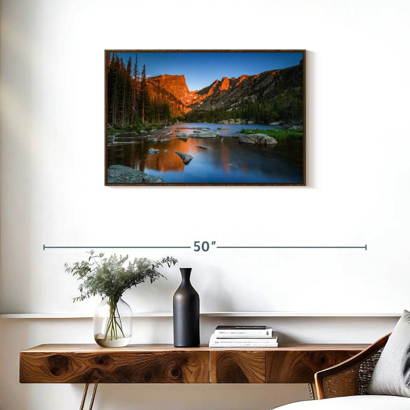Paysage de rêve, Cadre flottant noyer, 31 po x 21 po