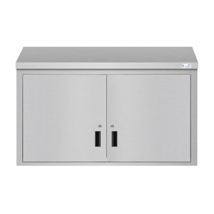 Stainless Steel Wall Cabinet with Hinged Doors